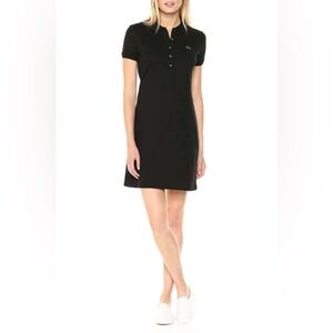 Lacoste Women's Short Sleeve Slim Fit Stretch Pique Polo Dress Size 12
